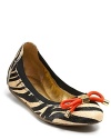 In a lively zebra print, these calf hair flats from kate spade new york are unabashedly bold.