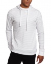 Modern Culture Men's Thermal Hooded Pullover with Printed Stripe