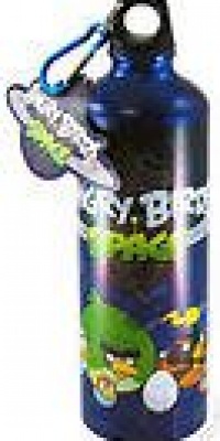 Angry Birds 24-Ounce Aluminum Water Bottle with Carabiner - Space Bird Group Image Angry Birds 24-Ounce Aluminum Water Bottle with Carabiner - Space Bird Group Image
