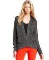 Stylishly slouchy, this metallic-knit cardigan from TWO by Vince Camuto easily elevates an everyday outfit.