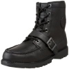 Polo By Ralph Lauren Ranger HI II Boot (Little Kid/Big Kid),Black Tumbled Leather,2.5 M US Little Kid