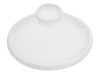 CAC China TRY-OV12 Party Collection New Bone White Porcelain Oval Platter with Sauce Compartment, 12-Inch by 9-Inch by 3/4-Inch, Box of 12