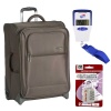 Delsey Helium Superlite 25 Expandable Trolley Suitcase Mocha Brown + American Tourister Digital Luggage Scale 100 lbs. Capacity + Accessory Kit