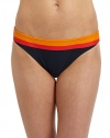 THE LOOKSporty stripe printElastic waist and leg openingsTHE MATERIAL80% nylon/20% spandexFully linedCARE & ORIGINHand washImportedPlease note: Bikini top sold separately. 