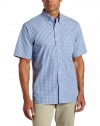 IZOD Men's Short Sleeve Tattersall Button Down Shirt