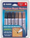 Set of 6 Assorted Furniture Repair Markers Stain Scratch Floor Pens