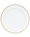 Serve special meals on this simply beautiful gold-rimmed salad plate and make dining at home feel like a four-star affair.