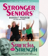 Stronger Seniors® Chair Exercise Program- 2 disc Chair Exercise Program- Stretching, Aerobics, Strength Training, and Balance. Improve flexibility, muscle and bone strength, circulation, heart health, and stability. Developed by Anne Pringle Burnell Stronger Seniors® Chair Exercise Program- 2 disc Chair Exercise Program- Stretching, Aerobics, Strength Training, and Balance. Improve flexibility, muscle and bone strength, circulation, heart health, and stability. Developed by Anne Pringle Burnell