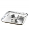 A natural statement made brilliant by hammered aluminum, this chip and dip server from Towle's collection of serveware and serving dishes offers effortless design that's easy-to-clean, never requires polish and is completely durable.