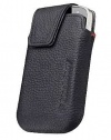 BlackBerry Leather Pocket Swivel Holster Case for BlackBerry Bold 9900 / 9930 (Black)