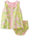 Lilly Pulitzer Baby-girls Shift Dress With Bow, Lillys Pink Hopping Down The Bunny Trail, 6-12 Months