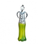 Drawing inspiration from his own 'wide life,' Ludvig Lofgren's orchid vase is a wonder to behold. Exquisitely crafted of fine crystal, it is rich in detail and vibrancy.