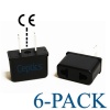 Ceptics High Quality Europe Asia to USA Plug Adapter - CE Certified - RoHS Compliant - 6 Pack