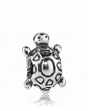 PANDORA's slow and steady turtle charm is lovely in sterling silver.