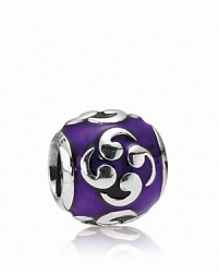 A balanced sterling silver design and translucent enamel lend an ethereal quality to this PANDORA charm. A balanced sterling silver design and translucent enamel lend an ethereal quality to this PANDORA charm.