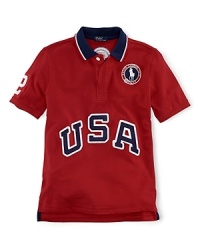 This sporty tee celebrates Team USA's participation in the 2012 Olympics sporty tee with USA Olympic Team on soft, breathable cotton. This sporty tee celebrates Team USA's participation in the 2012 Olympics sporty tee with USA Olympic Team on soft, breathable cotton.