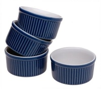 Emile Henry 6-Ounce Ramekin, Set of 4, Azure Blue Emile Henry 6-Ounce Ramekin, Set of 4, Azure Blue