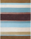 Area Rug 2x3 Rectangle Solid/Striped Chocolate Color - Surya Cosmopolitan Rug from RugPal