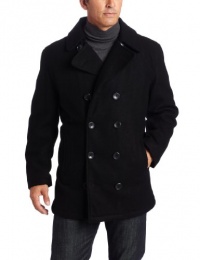 London Fog Men's Admiral Double Breasted Notch Collar Peacoat London Fog Men's Admiral Double Breasted Notch Collar Peacoat