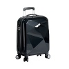 Extremely lightweight and durable polycarbonate shell with fully lined interior. Tie down straps to keep your clothing wrinkle free. Push button locking Trolley handle made of aircraft grade aluminum. Multiple pockets and divider makes organized packing easy. Specially designed multi-directional wheels with 360 degree rotation.