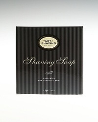 For the traditional form of wet shaving The Art of Shaving offers their classic Shaving Soaps. Formulated with glycerin and coconut oil, they generate a rich and warm lather when used with a Shaving Brush and hot water. The lather protects the skin and softens the beard while providing an extremely close shave. The soaps come in elegant teak wood bowls, which can be refilled. Unscented - Hypoallergenic For the traditional form of wet shaving The Art of Shaving offers their classic Shaving Soaps. Formulated with glycerin and coconut oil, they generate a rich and warm lather when used with a Shaving Brush and hot water. The lather protects the skin and softens the beard while providing an extremely close shave. The soaps come in elegant teak wood bowls, which can be refilled. Unscented - Hypoallergenic