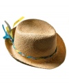 Head to the beach in this vibrant fedora from Live Wordly! Inspired by the famed beaches of Brasil, it's wrapped in a colorful assortment of Brazilian wish bracelets, a centuries-old tradition of good luck. Made of natural raffia, the fibers for these fedoras are grown throughout rural villages and then brought to the city to be shaped. The process creates over a thousand jobs in several different communities. A portion of the proceeds are dedicated to saving the Brazilian rainforest through the Nature Conservancy's plantabillion.org. Discover Brasil. The bold colors. The exotic scents. The sensual textures. The natural sensations. Only at Macy's.