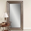 Leaner Mirror in Silver and Merlot
