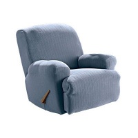 Sure Fit Stretch Stripe Recliner Slipcover, Blue Sure Fit Stretch Stripe Recliner Slipcover, Blue