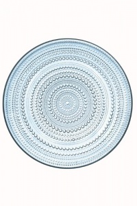 iittala Kastehelmi Dew Drop 12-1/2-Inch Diameter Round Glass Plates, Light Blue iittala Kastehelmi Dew Drop 12-1/2-Inch Diameter Round Glass Plates, Light Blue