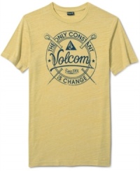 Share some words of wisdom via this cool Volcom graphic tee.