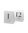 Weddingstar Table Number Tent Style Card, Numbers 1 to 12