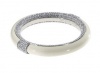 Michael Kors MKJ1710 Women's Ivory Glam Pave Bangle Bracelet Jewelry