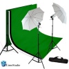 LimoStudio PHOTOGRAPHY STUDIO LIGHTING KIT White UMBRELLA LIGHT MUSLIN BACKDROP WHITE BLACK GREEN BACDKROP KIT AGG709