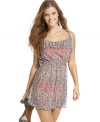 A stylish seaside cover up, this Jessica Simpson floral-printed dress is perfect for a flirty look!