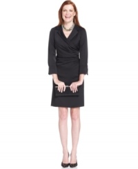 Jones New York's dress is the perfect structured evening look--pair with a pretty clutch and sparkling baubles. Jones New York's dress is the perfect structured evening look--pair with a pretty clutch and sparkling baubles.