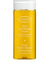 Tonic Bath & Shower Concentrate. The ideal complement to any body-firming program. This cleansing experience combines the pleasure of a shower or bath with the aromatic properties of plant extracts. Helps tone and firm skin and enhances a total feeling of well-being. Gently cleanses without disturbing moisture balance, leaving skin soft and supple. Imported from France. 6.8 oz. 