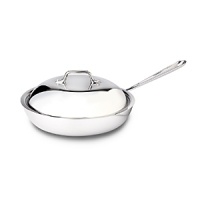 The French skillet features a large surface area and round sides that superlatively retain heat while preventing spattering. Handcrafted of American-made steel in Pennsylvania-as it has been for four decades-it is ideal for searing, browning and pan-frying everything from meats to eggs. The French skillet features a large surface area and round sides that superlatively retain heat while preventing spattering. Handcrafted of American-made steel in Pennsylvania-as it has been for four decades-it is ideal for searing, browning and pan-frying everything from meats to eggs.