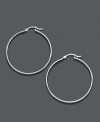 For every look, for every day. Tube hoop earrings crafted from sterling silver are as versatile as your favorite pair of jeans. Approximate diameter: 1-5/8 inches.