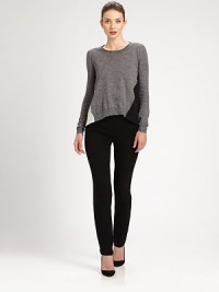 This soft, silk/alpaca blend pullover is embellished with contrast side insets.Rib-knit crewneck, cuffs and hemContrast insets65% silk/35% alpacaDry cleanMade in ItalyModel shown is 5'9 (175cm) wearing US size 4. This soft, silk/alpaca blend pullover is embellished with contrast side insets.Rib-knit crewneck, cuffs and hemContrast insets65% silk/35% alpacaDry cleanMade in ItalyModel shown is 5'9 (175cm) wearing US size 4.
