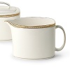 Kate Spade Sonora Knot is a clean & classic dinnerware collection in Bone china with gold and platinum bands. Featuring lustrous gold, platinum and black rim accents. Dishwasher safe.