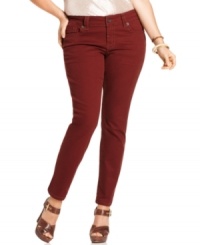Colored denim is must-have look this season, so score Seven7 Jeans' plus size skinny jeans! Colored denim is must-have look this season, so score Seven7 Jeans' plus size skinny jeans!