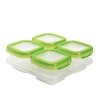 Ideal for storing large batches of pureed foods and serving baby on the go, these handy containers allow you to portion, store, freeze, heat and serve baby food with ease, and they can be stacked easily in the freezer for compact storage.