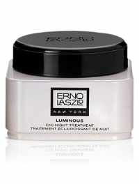 Illuminating night moisturizer repairs discoloration and environmental damage, while stimulating collagen production. It also boosts radiance, restores clarity and reduces dullness. Made in USA. 1.7 oz. Illuminating night moisturizer repairs discoloration and environmental damage, while stimulating collagen production. It also boosts radiance, restores clarity and reduces dullness. Made in USA. 1.7 oz.