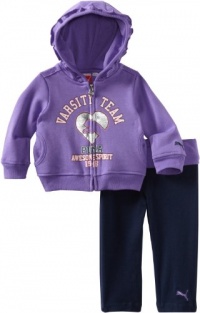 Puma - Kids Baby-Girls Infant Hoodie And Yoga Pant Set, Lilac Lodge Purple, 18 Puma - Kids Baby-Girls Infant Hoodie And Yoga Pant Set, Lilac Lodge Purple, 18