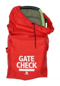 J.L. Childress Gate Check Bag For Standard and Double Strollers, Red J.L. Childress Gate Check Bag For Standard and Double Strollers, Red