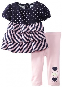 Hartstrings Baby-Girls Newborn Short Sleeve Cotton Knit Tunic And Legging 2 Piece Set, Taffy Pink, 6-9 Months Hartstrings Baby-Girls Newborn Short Sleeve Cotton Knit Tunic And Legging 2 Piece Set, Taffy Pink, 6-9 Months