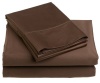 Renaissance 600-Thread-Count Cotton Sateen Queen Sheet Set, Chocolate