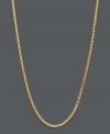 Rich color and intricate design combine. Necklace features a diamond cut wheat chain crafted in 14k gold. Approximate length: 16 inches.