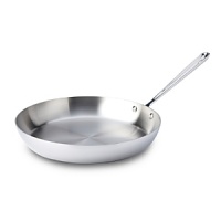 The French skillet features a large surface area and round sides that superlatively retain heat while preventing spattering. Handcrafted of American-made steel in Pennsylvania-as it has been for four decades-it is ideal for searing, browning and pan-frying everything from meats to eggs. The French skillet features a large surface area and round sides that superlatively retain heat while preventing spattering. Handcrafted of American-made steel in Pennsylvania-as it has been for four decades-it is ideal for searing, browning and pan-frying everything from meats to eggs.