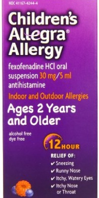 Allegra Childrens 12 Hour Allergy Relief, 4-Ounce